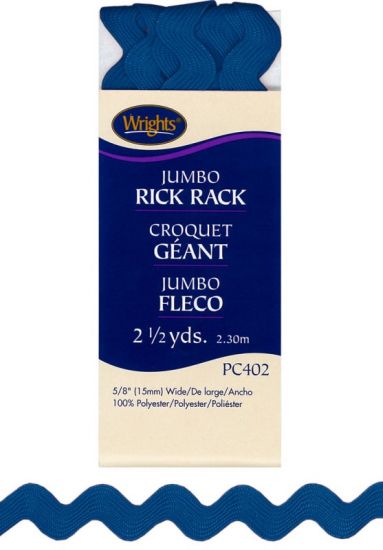 Wrights - Jumbo Rick Rack - 5/8' x 2.5 yds, Yale