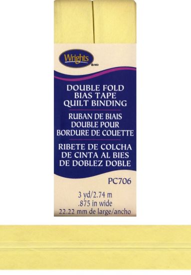 Wrights - Quilt Binding Double Fold - 7/8' x 3 Yds; Baby Maize