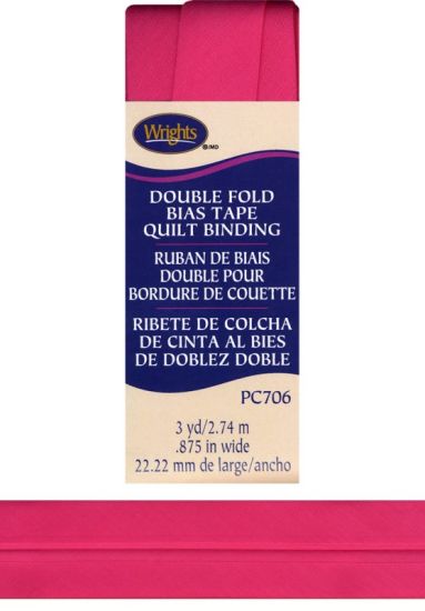 Wrights - Quilt Binding Double Fold - 7/8' x 3 Yds; Berry Sorbet