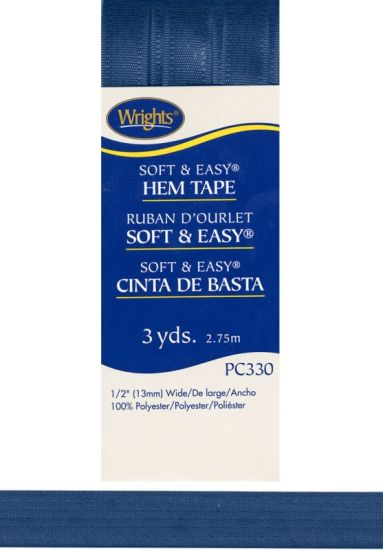 Wrights - Soft & Easy Hem Tape - 1/2' x 3 yd, Navy