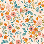 Clothworks - Stephanie - Floral, Light Coral