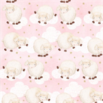 A.E. Nathan - Comfy Flannel Prints - Sleepy Sheep, Pink