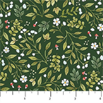 Northcott - Woodland Babes - Foliage, Dark Green