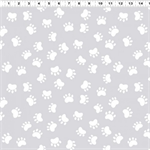 Susybee - Kitty the Cat  - Paw Prints, Light Grey