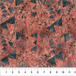 Northcott - Banyan Batiks Quilting is My Voice - Triangles, Burnt Russet