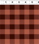 Clothworks - Snow Mountain - Plaid, Dark Rust