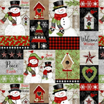 Studio E - Snow Place Like Home Flannel - Patchwork, Muti