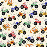 Oasis Luxe - Tractors, Multi (Minky)