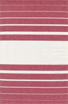 Moda - Enamoured Toweling - 18^ Hemmed Edge - Center Wide White Stripe, Red