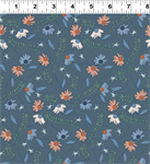 Clothworks - Firefly - Daisies, Denim