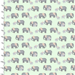 3 Wishes - Tiny Tots Flannel - Mommy & Me Elephants, Mint