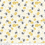 Riley Blake - Honey Bee - Floral, Parchment