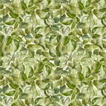 Timeless Treasures - Romance - Rose Leaves, Green