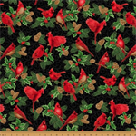 Hoffman California - Christmas Splendor - Cardinal, Black/Gold