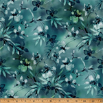 Hoffman California - Blush Garden - Tonal Floral, Turquoise