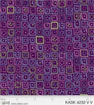 P & B Textiles - Kashmir Kaleidoscope - Squares, Purple