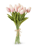 Bouquet - Tulip 13 White Real Touch Parrot