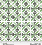 P & B Textiles - Sweet Magnolia - Geo, Green/Silver