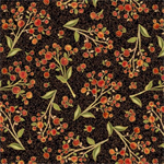 Quilting Treasures - Autumn Forest - Berry Sprig, Black