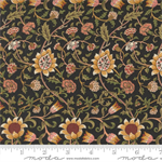 Moda - Morris Manor - Evenlode Florals, Ebony