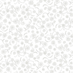 P & B Textiles - Still Life - Ditzy Floral, White