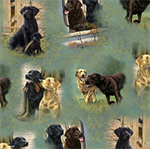 Quilting Treasures - For The Love of Labs - Vignettes, Sage