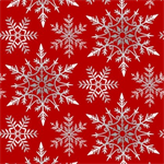 Henry Glass - 108^ Crystal Frost - Snowflakes, Red/Gray