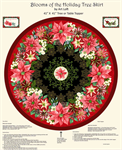 Studio E - Blooms Of The Holiday - 45^ Tree Skirt Panel, Red