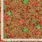 Timeless Treasures - Food - Packed Gingerbread Cookies, Brown