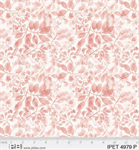 P & B Textiles - Indigo Petals - Vines & Leaves, Pink