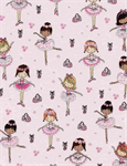 Timeless Treasures - FUN - Ballerinas, Pink