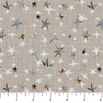 Figo Fabrics - Winter Dreams - Scattered Stars, Taupe