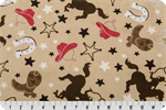 Shannon Fabrics - Cuddle Prints - Lil Buckaroo, Camel