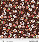 P & B Textiles - Harvest Minis - Sewing Motifs, Dark Brown