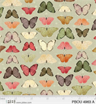 P & B Textiles - Petal Bouquet - Butterflies, Sage