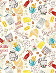 Timeless Treasures - Farm - Farmhouse Text & Imagery, Cream