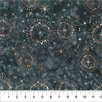 Northcott - Banyan Batiks Quilting is My Voice - Star Burst, Gray