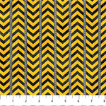 Northcott - Build Your Own World - Construction Stripe, Yellow Gray