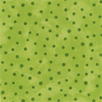 Quilting Treasures - Who Let the Hogs Out - Polka Dot, Green