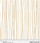 P & B Textiles - Desert Blooms - Gold Lines, White