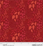 P & B Textiles - Harvest Minis - Tonal Leaves, Red