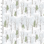 3 Wishes - Snowflake Lodge - Winter Woods, White