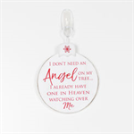 Ornament - Angel Watching Over Me, Red