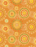 Wilmington Prints - Harvest Gold - Medallions, Orange