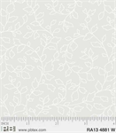 P & B Textiles - Ramblings 13 - Leafy Vines, White on White