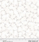 P & B Textiles - 108^ Vineyard - Light Silver Vines, Cream