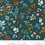 Moda - Things Above - Scattered Florals, Deep Sea