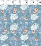 Clothworks - Firefly - Mini Floral, Denim