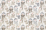 Shannon Fabrics - Cuddle Prints - Snow Day, Simply Taupe