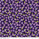 Riley Blake - Plum Petals - Small Flowers, Purple